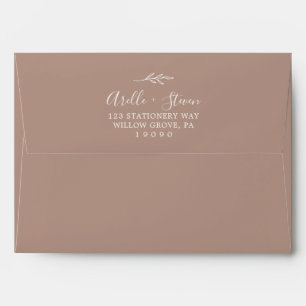 Feuille minimale   Enveloppe Faire-part de mariage