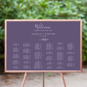 Feuille minimale   Plum Tableau de sièges alphabét