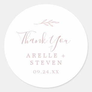 Feuille minimale Sticker préféré en Merci rose v