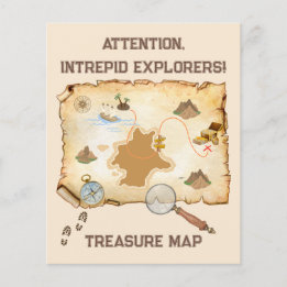 Feuille papier de carte du trésor
