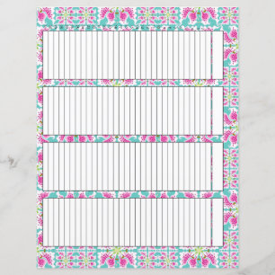 Feuille papier de suivi