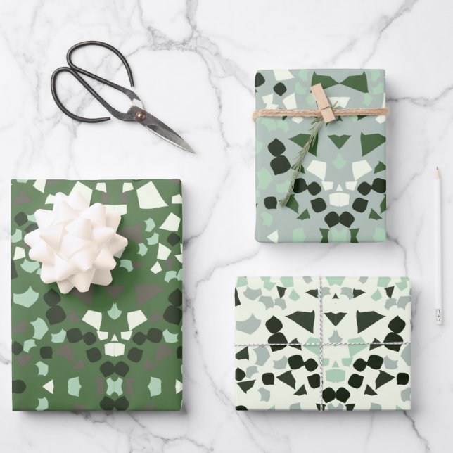 feuille papier d'emballage en terre cuite terrazzo (Recto)