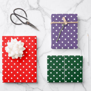 Feuille papier d'emballage pois