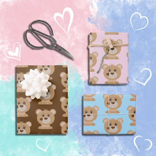 Feuille papier d'enveloppement de Baby shower Moti