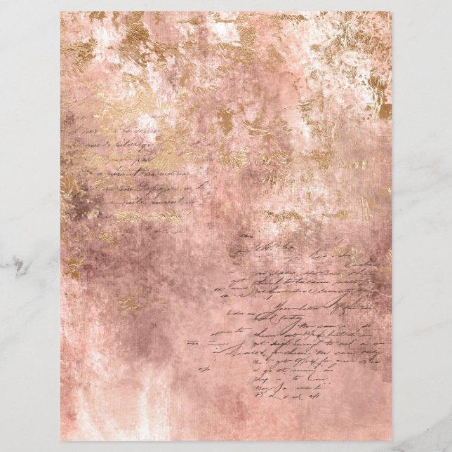 Feuille papier du cahier de papier du Rose Abstrai (Dos)