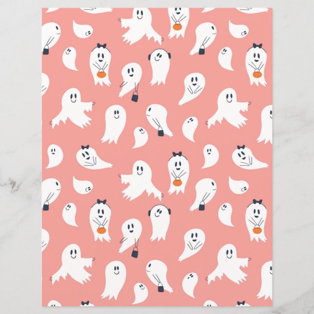 Feuille papier fantôme de la rue Boo (Devant)