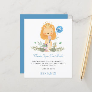 Feuille papier Merci bleu Lion Budget