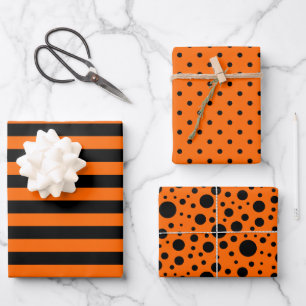 Feuille papier Motif orange/noir