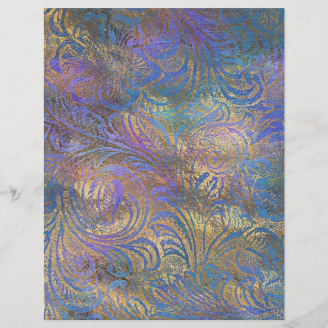 Feuille papier papier pour le bloc-notes Peacock A (Dos)