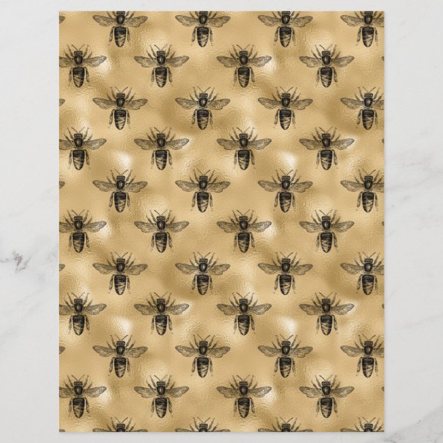 Feuille papier pour le rescapé d'abeille miel (Devant)