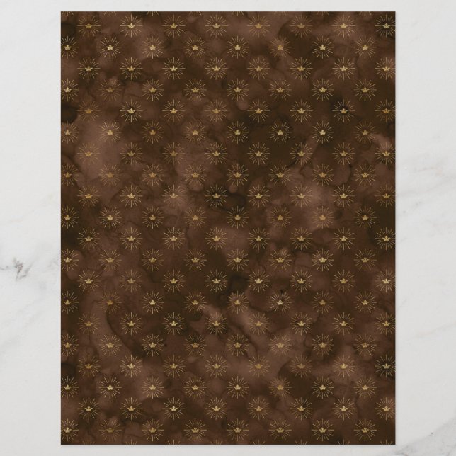 Feuille papier pour spellcaster Brown & Gold (Devant)