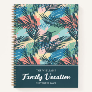 Feuille Pastel Tropical Journal des vacances fam