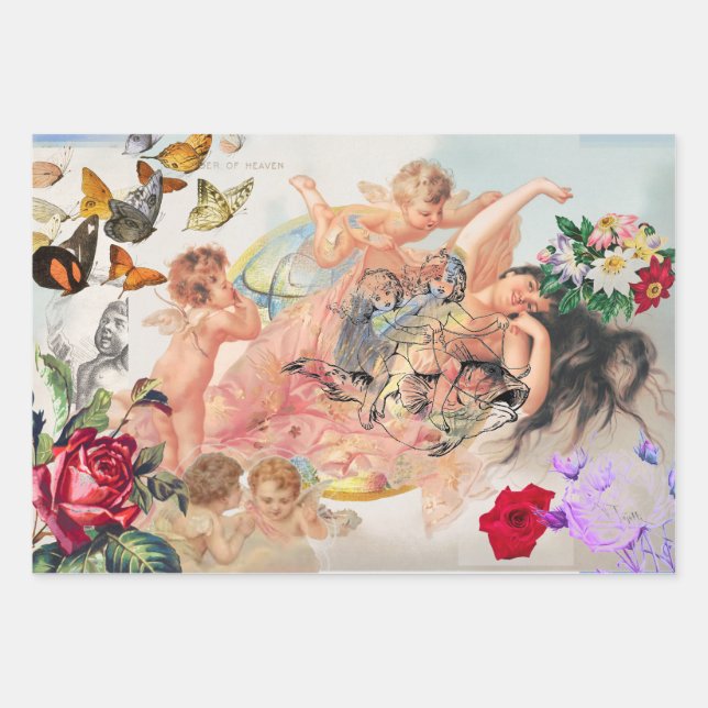 FEUILLE PLAT CADEAU WRAP RETRO CONCEPTION de la Sa (Devant)