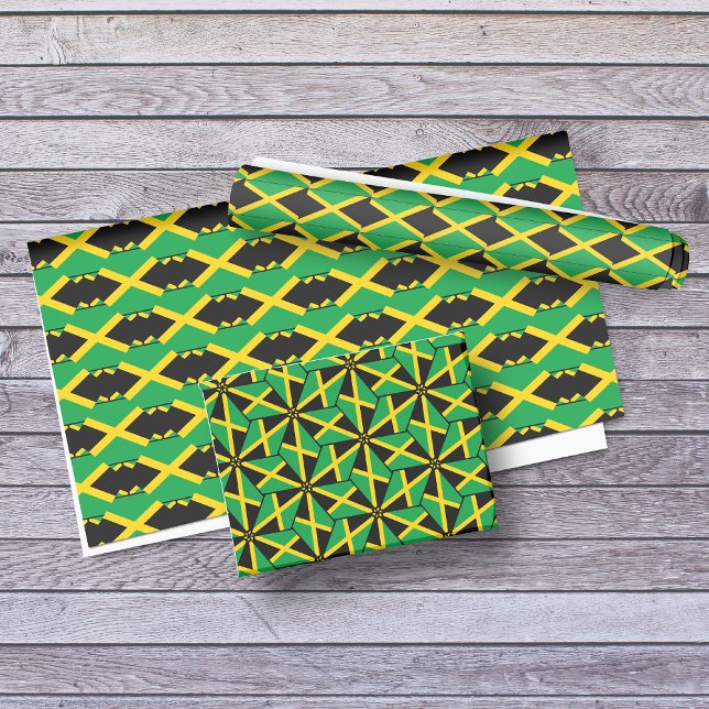 Feuille plat de papier à écorce de drapeau jamaïca (Créateur téléchargé)