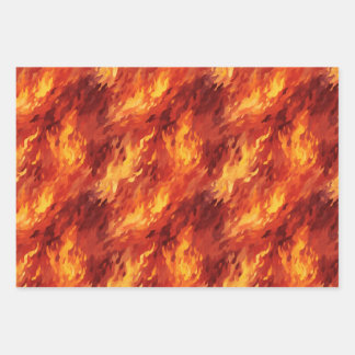 Feuille plate de papier d'enveloppement de flamme