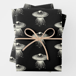 Feuille plate UFO de papier d'emballage Jeu de 3