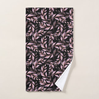 Feuille rose pastel et Motif noir