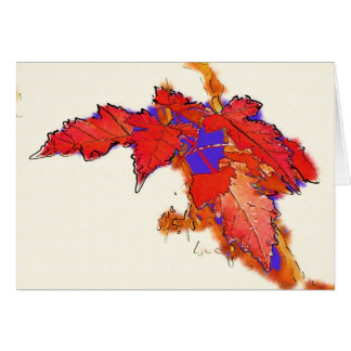 Feuille rouge au soleil