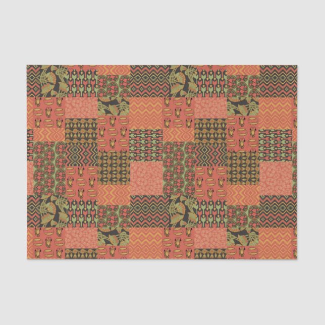 Feuille tribale égyptienne de papier de soie de (Recto)