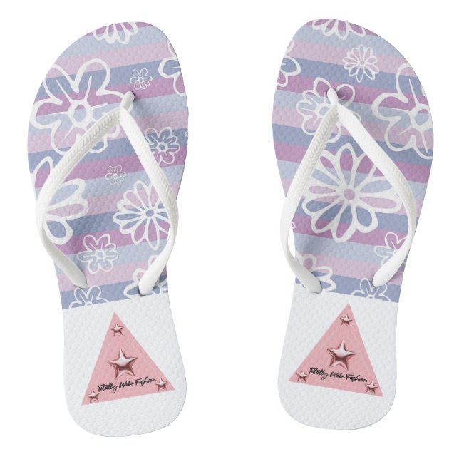 Feuilles à tongs pour adultes violettes et roses p (Semelle)