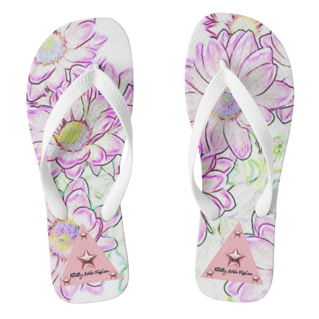 Feuilles à tongs pourpres florales pour femmes adu (Semelle)