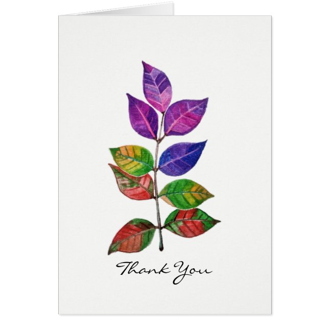 Feuilles arc-en-ciel aquarelle (Devant)