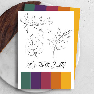 Feuilles automnales Cartes de contour avec Corresp