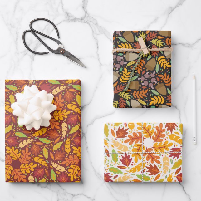 Feuilles automnales de bois (Recto)