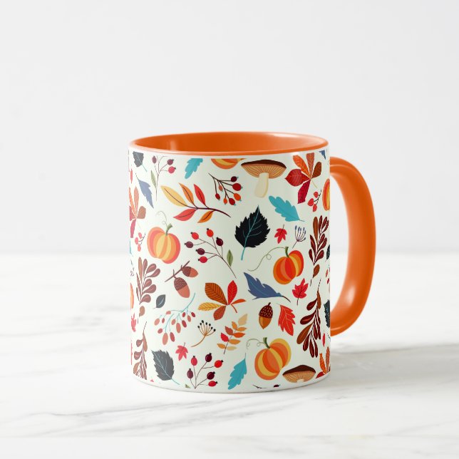 Feuilles automnales de Mug Motif d'automne (Devant droit)