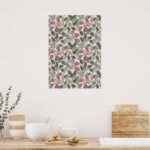 Feuilles Botaniques Sage Blush Déco Murale Neutre