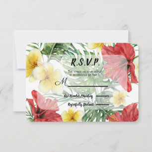 Feuilles botaniques tropicaux Mariage floral RSVP