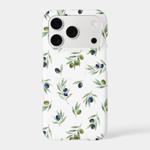 Feuilles botaniques vert olive Élégant motif chic