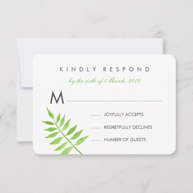 Feuilles d'aquarelle RSVP (Devant)