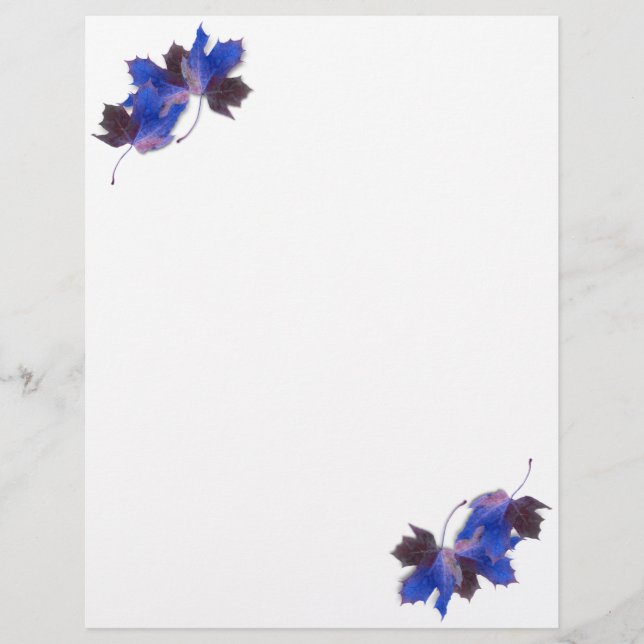 Feuilles d'automne bleues (Devant)