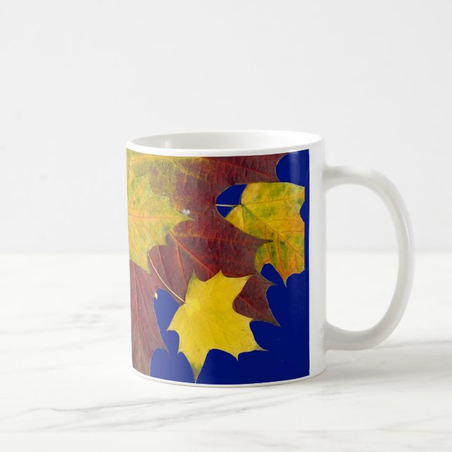 Feuilles 'd'automne' Café Mug (Droite)