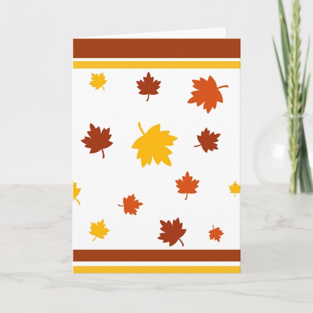 Feuilles d'automne - Carte (Devant)