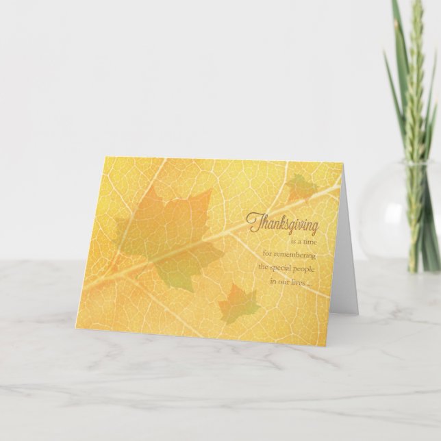 Feuilles d'automne / Carte Thanksgiving (Devant)