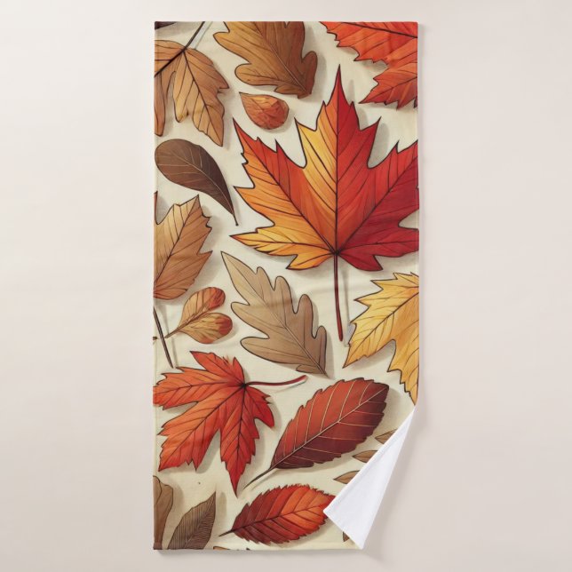 feuilles d'automne classiques (Serviette de bain)