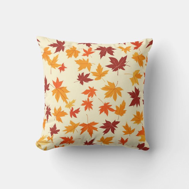 Feuilles d'automne Coussin décoratif (Recto)