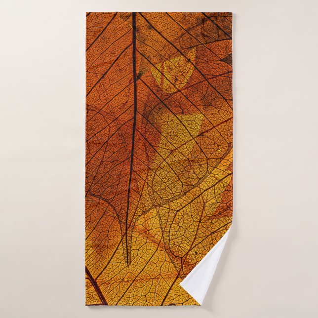 feuilles d'automne dans les détails automne, arriè (Serviette de bain)