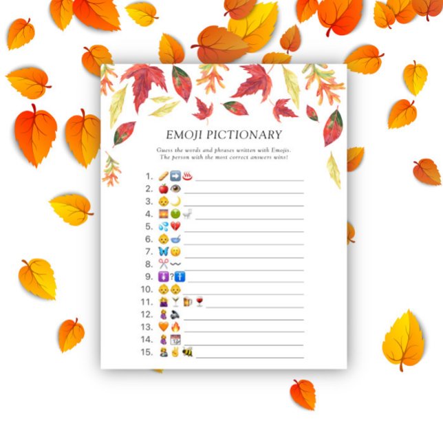 Feuilles d'automne \ Emoji jeu pictural (Créateur téléchargé)