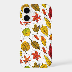 Feuilles d'automne en blanc