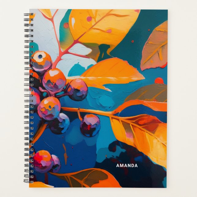 Feuilles d'automne et baies. Abstrait automne flor (Devant)