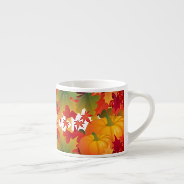 Feuilles d'automne et citrouille Expresso Mug (Droite)