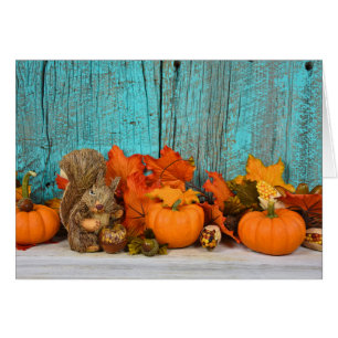 feuilles d'automne et écureuil