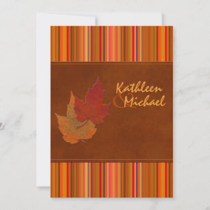 Feuilles d'automne et Faire-part de mariage de ray
