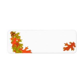 Feuilles d'automne, étiquette de adresse
