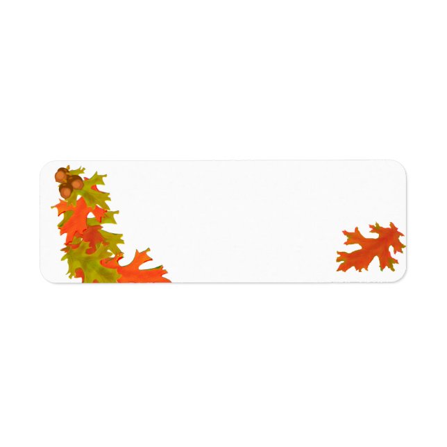 Feuilles d'automne, étiquette de adresse (Devant)