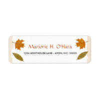 Feuilles d'automne Étiquettes d'adresse de retour