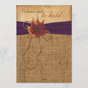 Feuilles d'automne, Faire-part de mariage de Burla